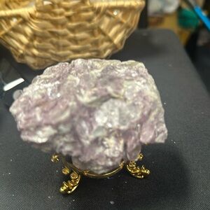 Lepidolite Natural Rough Stone with Flashy Mica and Quartz 265 Energy Healing